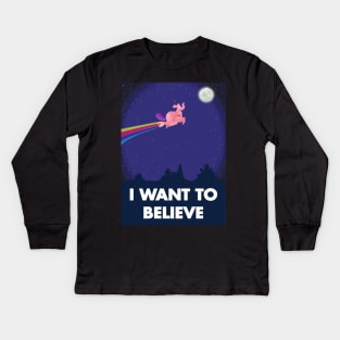 believe to bing bong Kids Long Sleeve T-Shirt